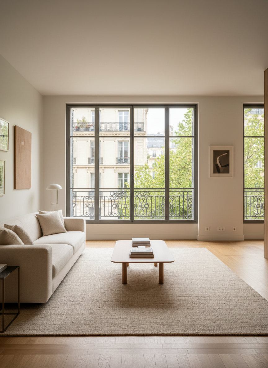 Pose de fenêtres aluminium et PVC sur mesure dans un appartement parisien — Maison Verrou, Paris et Île-de-France